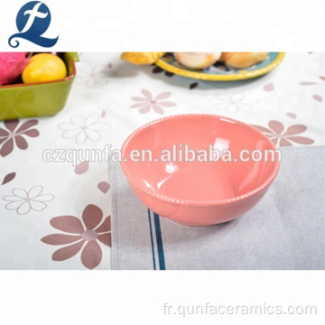 Bol de pâtes de couleur ronde de vaisselle de conception personnalisée bol en céramique